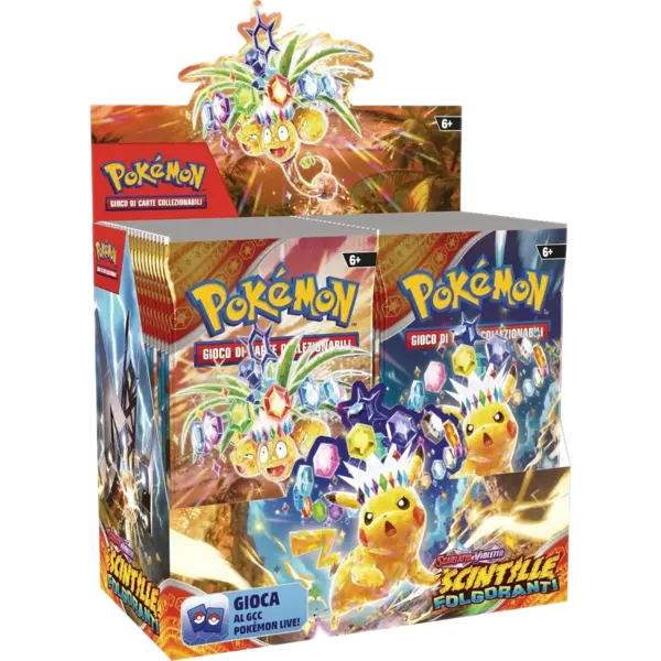 Display sigillato da 36 bustine del set Scintille Folgoranti Pokémon TCG