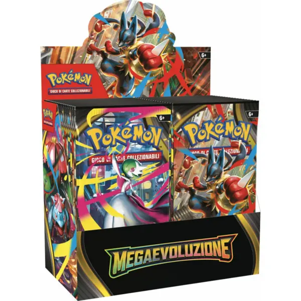 Display 36 bustine Pokémon Megaevoluzione – Visuale angolata