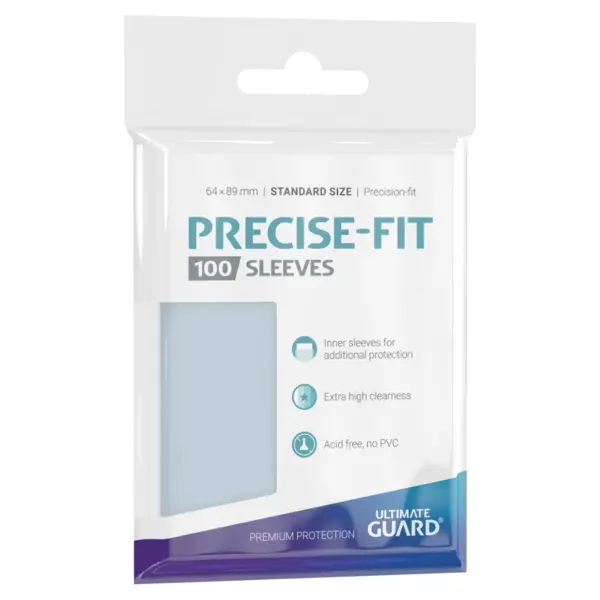 Confezione di bustine interne Ultimate Guard precise fit per carte standard