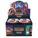 Display Box del TCG Riftbound Origins in lingua inglese, confezione sigillata con 24 pacchetti. Visione Frontale
