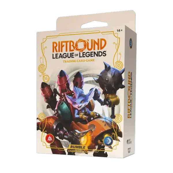 Seconda prospettiva Confezione mazzo campione Riftbound Spiritforged Rumble