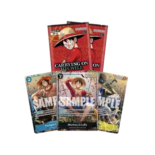 Contenuto Mini Tin Vol.2 TS-02 bustine OP-13 e carte promo