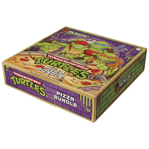 Magic The Gathering Teenage Mutant Ninja Turtles Pizza Bundle box completo con booster e collector