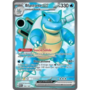 Carta Pokémon Blastoise-ex 184/165 Ultra Rara dal set Scarlatto e Violetto 151 in italiano