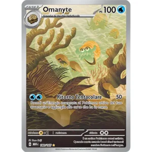 Carta Pokémon Omanyte 180/165 Illustration Rare dal set Scarlatto e Violetto 151 in italiano